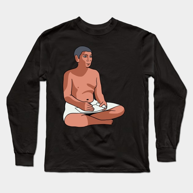 The Seated Scribe Long Sleeve T-Shirt by isstgeschichte